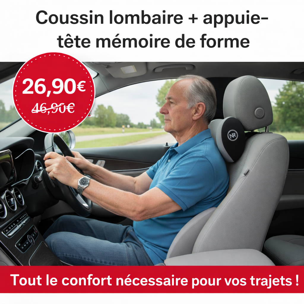 Duo Confort Dos & Nuque à mémoire de forme