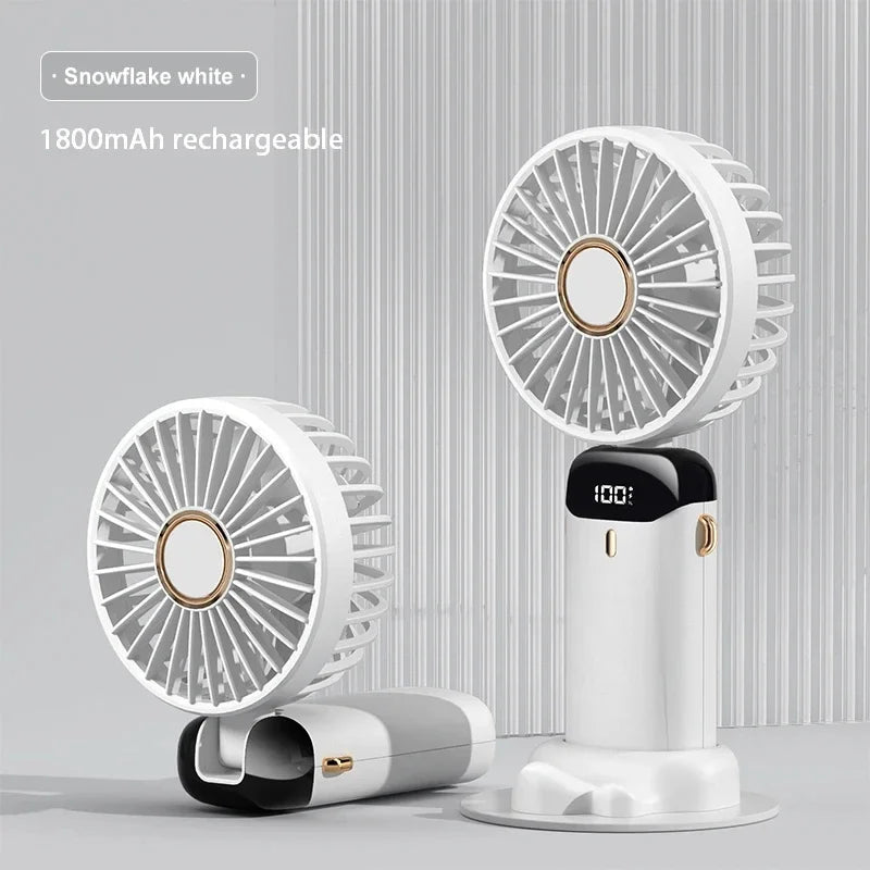 Ventilateur de Poche 5 Vitesses – Écran LED