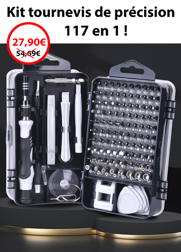 Kit de tournevis de précision 117 en 1