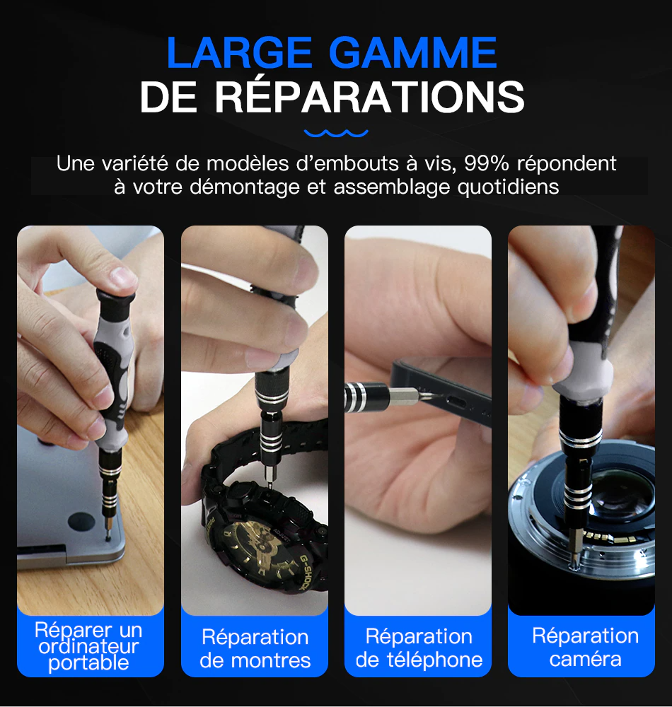 Kit de tournevis de précision 117 en 1