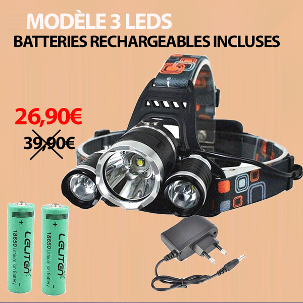 Lampe frontale légère et puissante