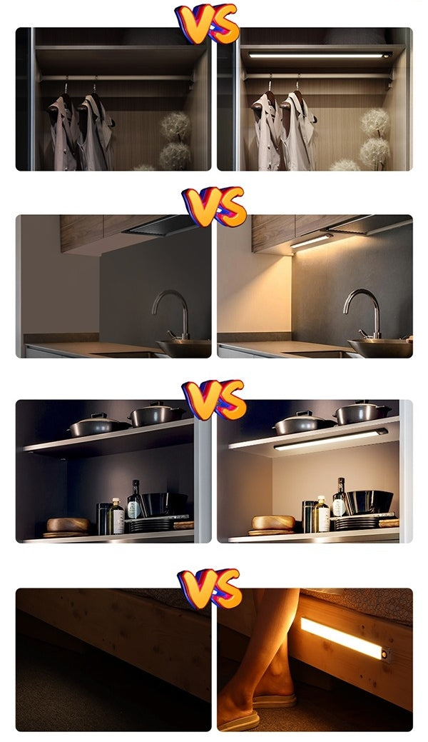 LED réglette ultra fine - sans fil - Détecteur de mouvement